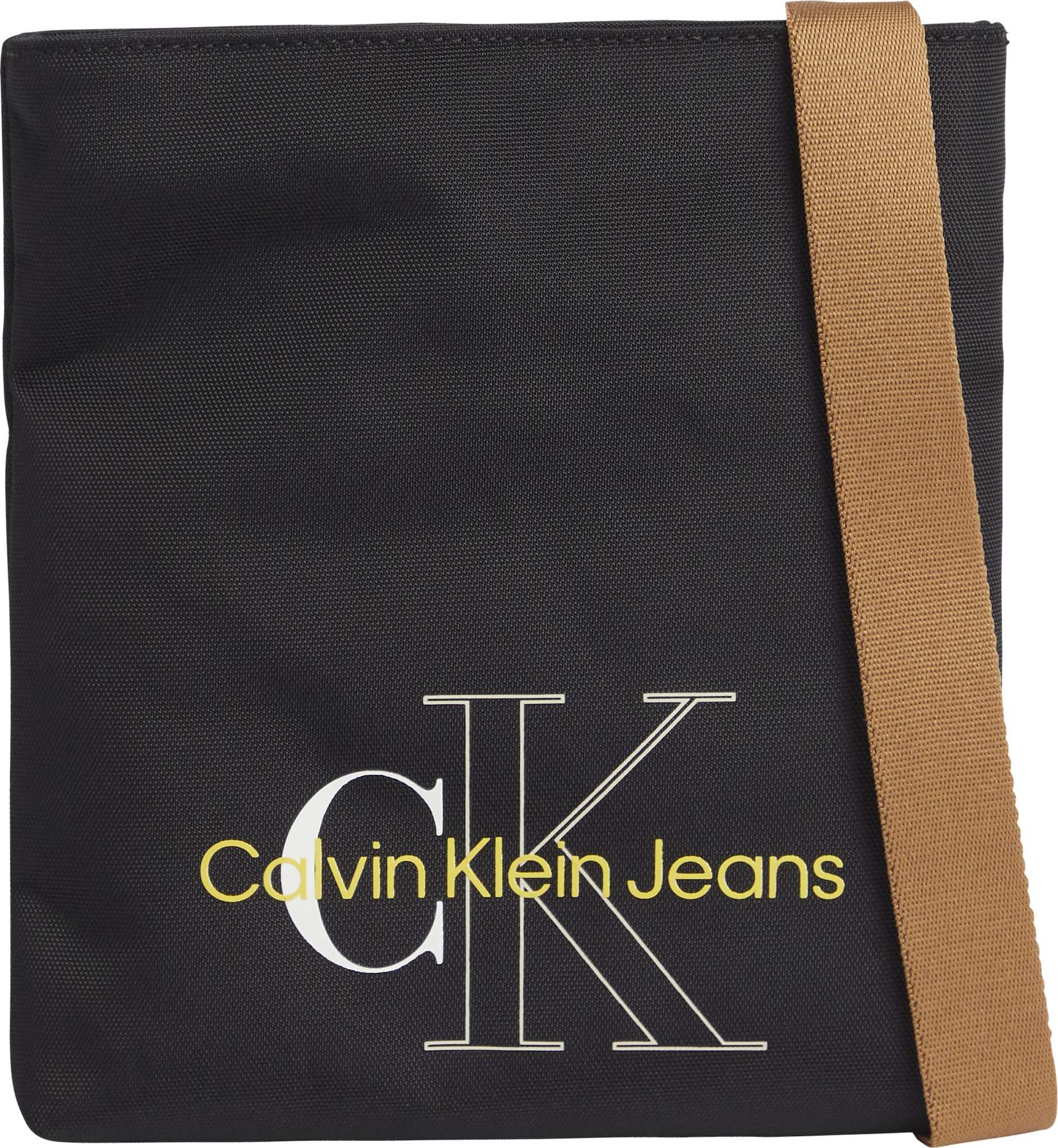 Calvin Klein Jeans Taška přes rameno černá / žlutá / bílá