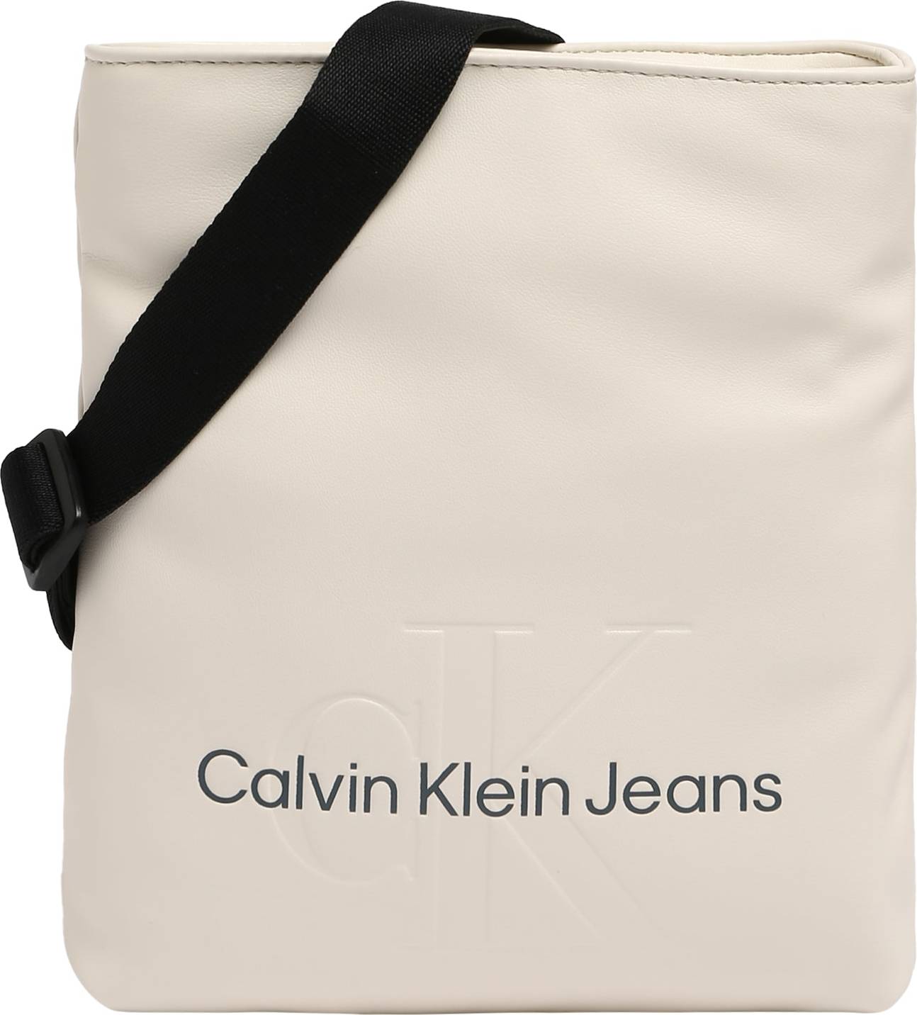 Calvin Klein Jeans Taška přes rameno přírodní bílá / černá