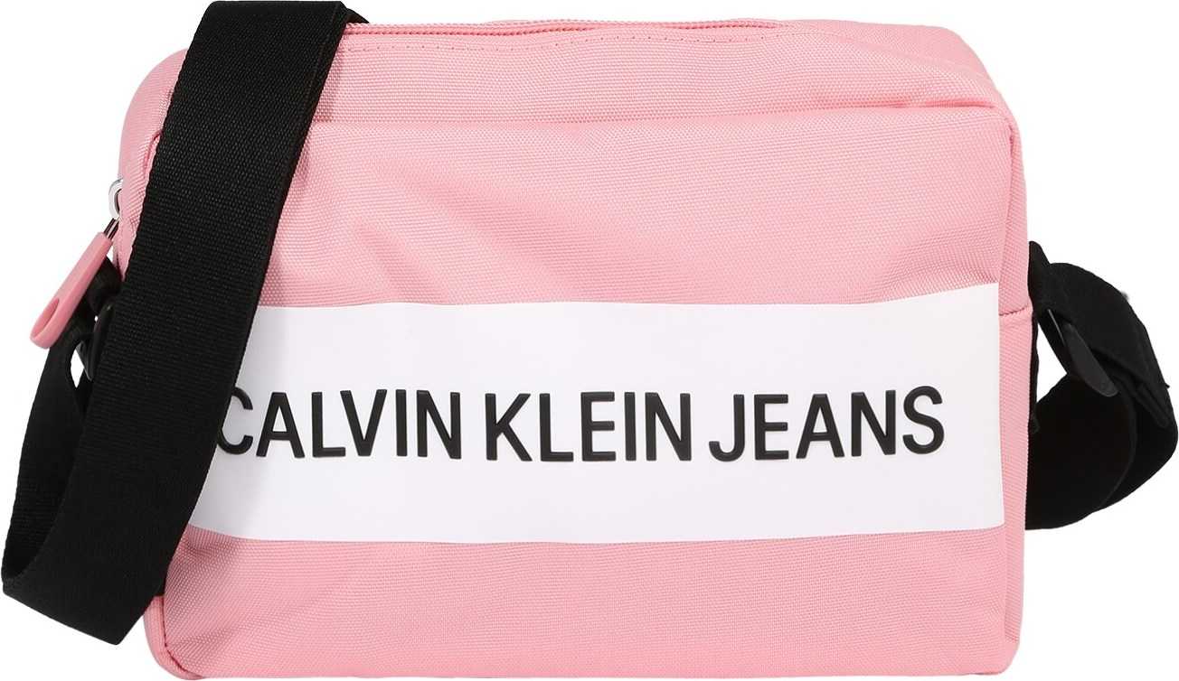Calvin Klein Jeans Taška přes rameno růžová / černá / bílá