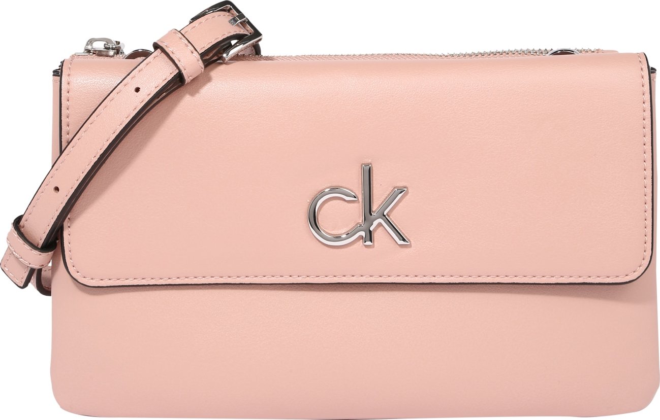 Calvin Klein Taška přes rameno růžová / stříbrná