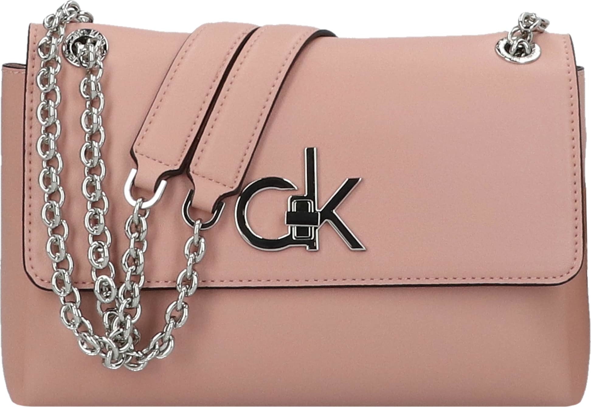 Calvin Klein Taška přes rameno růžová / stříbrná