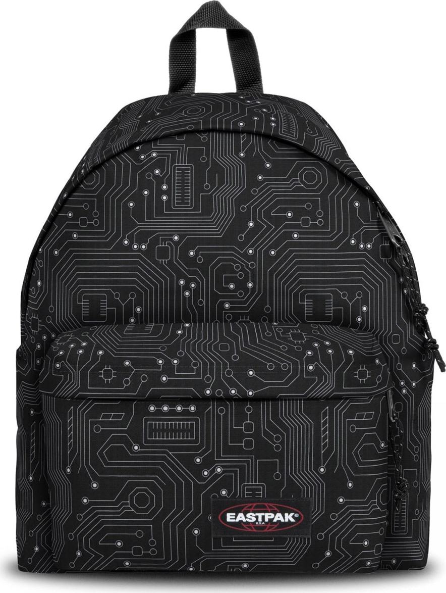 EASTPAK Batoh 'Padded Pak'r' černá / bílá / tmavě šedá / červená