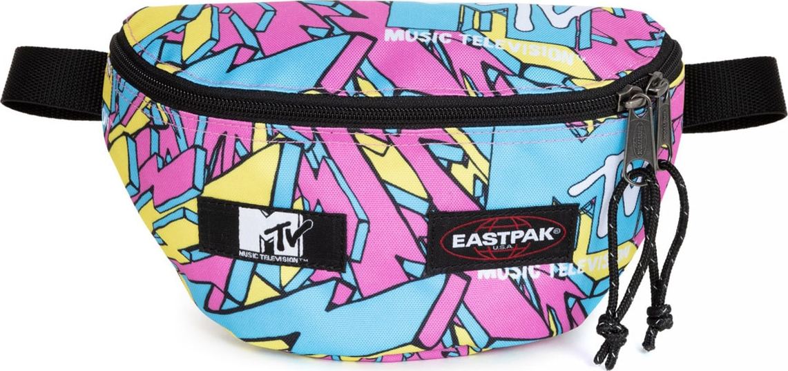 EASTPAK Batoh 'SPRINGER' pink / žlutá / světlemodrá / černá