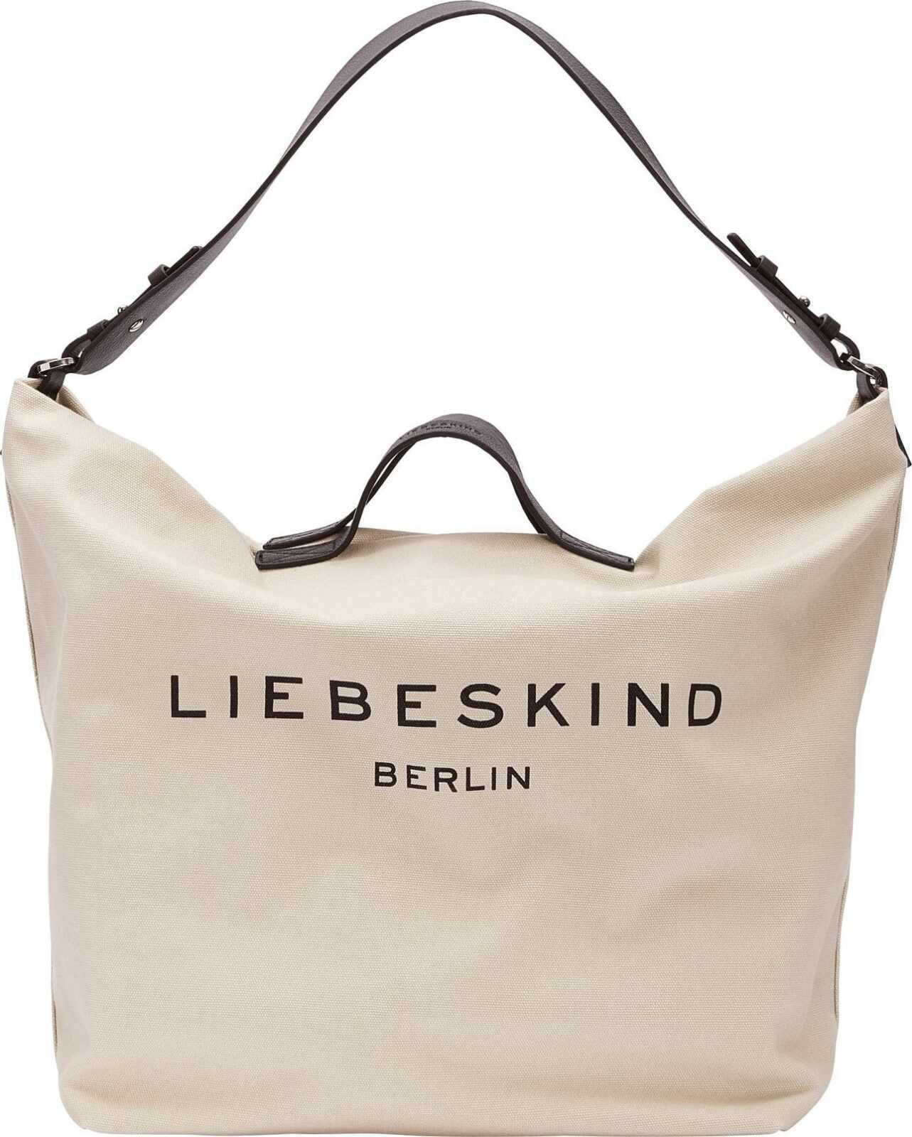 Liebeskind Berlin Nákupní taška černá / barva bílé vlny