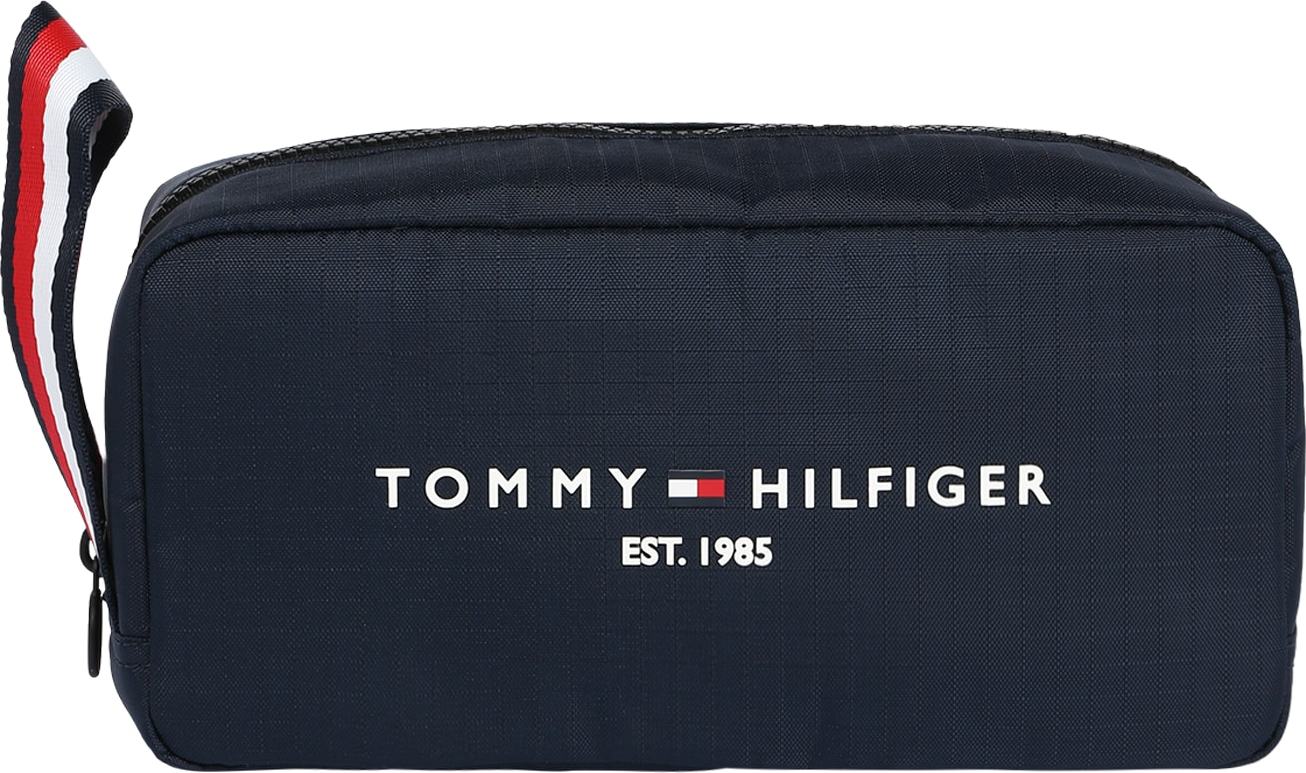 TOMMY HILFIGER Toaletní taška tmavě modrá / bílá / ohnivá červená