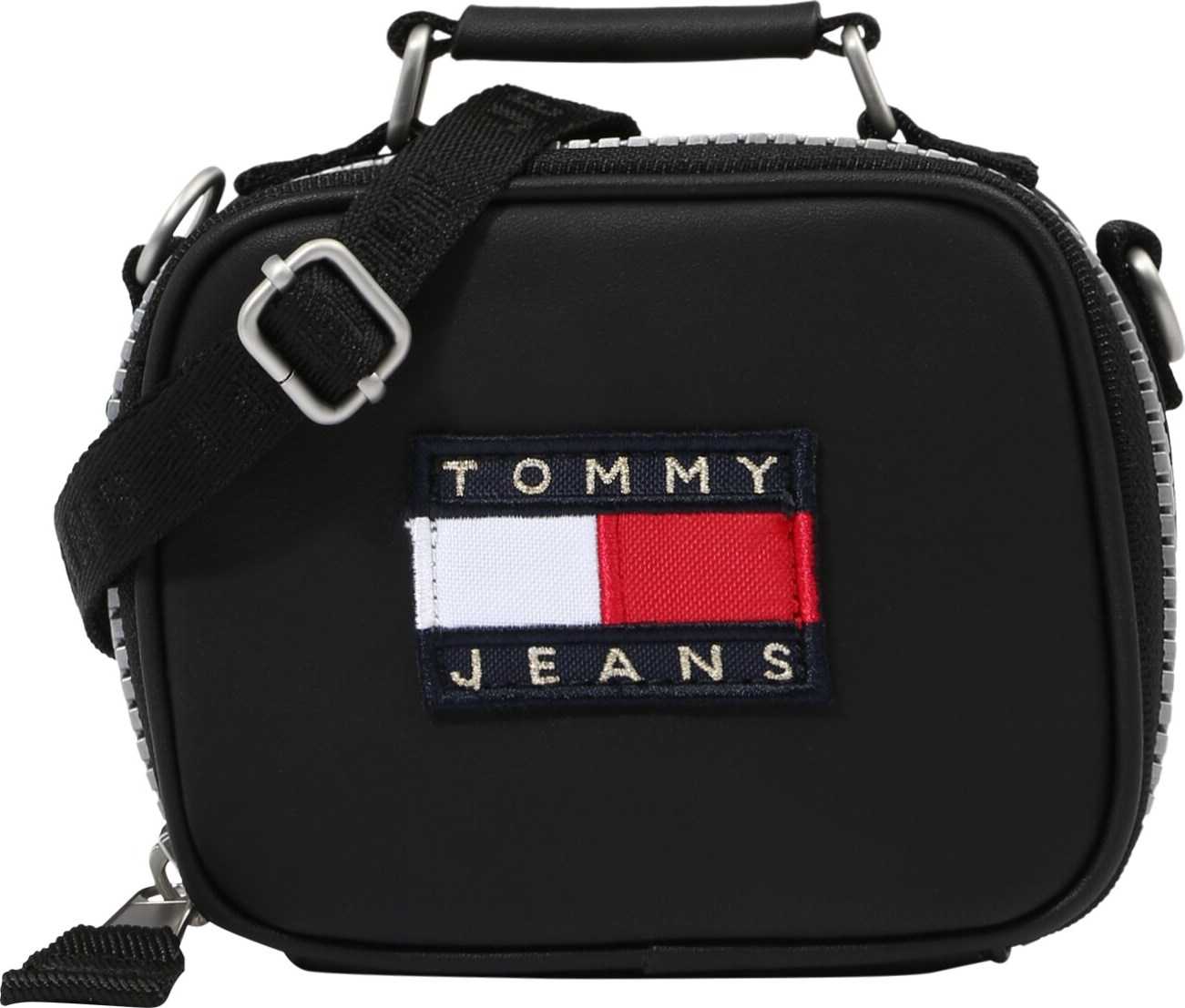 Tommy Jeans Taška přes rameno 'Heritage' černá / bílá / červená / ultramarínová modř