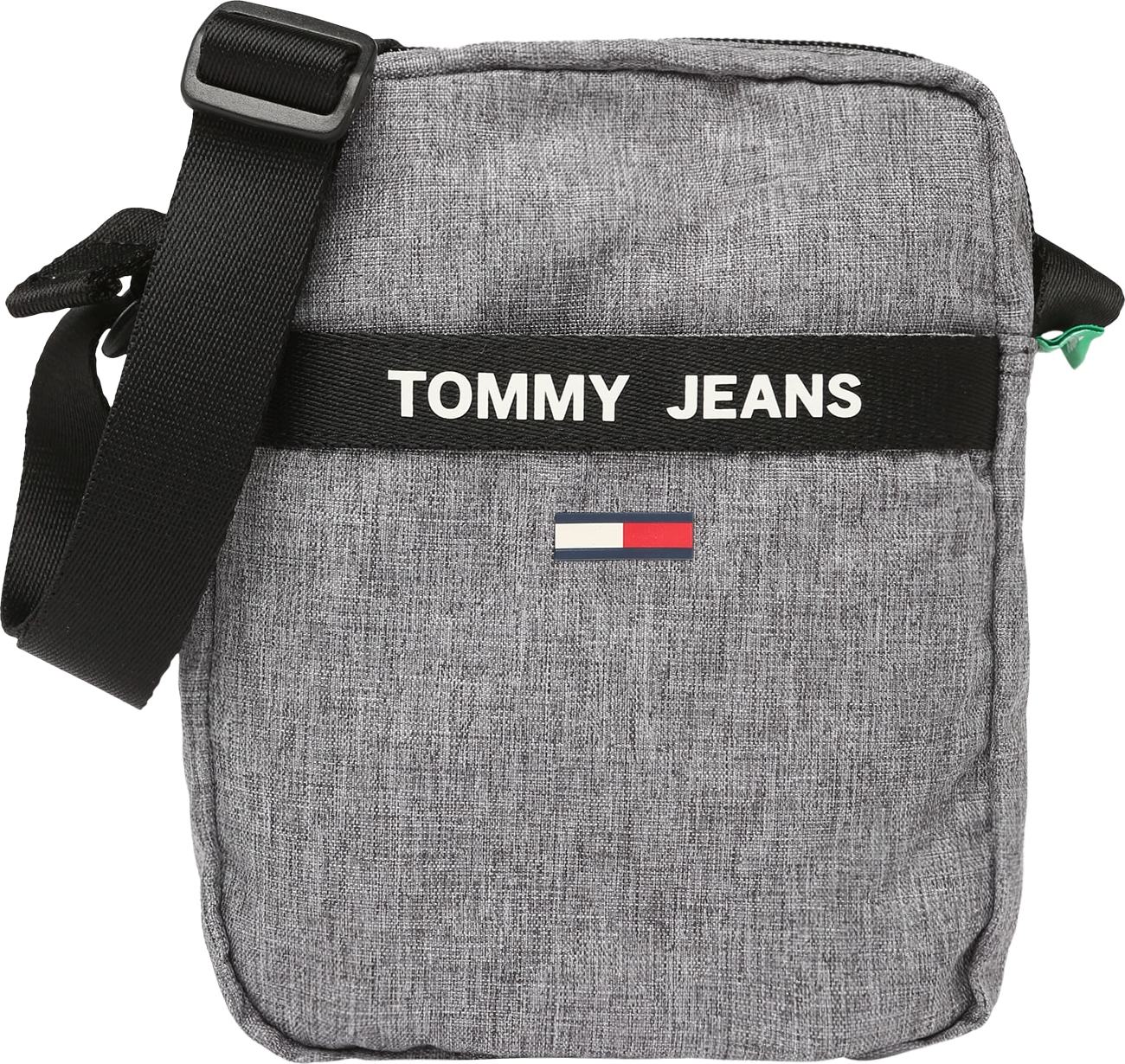Tommy Jeans Taška přes rameno šedý melír / černá / bílá / červená / námořnická modř