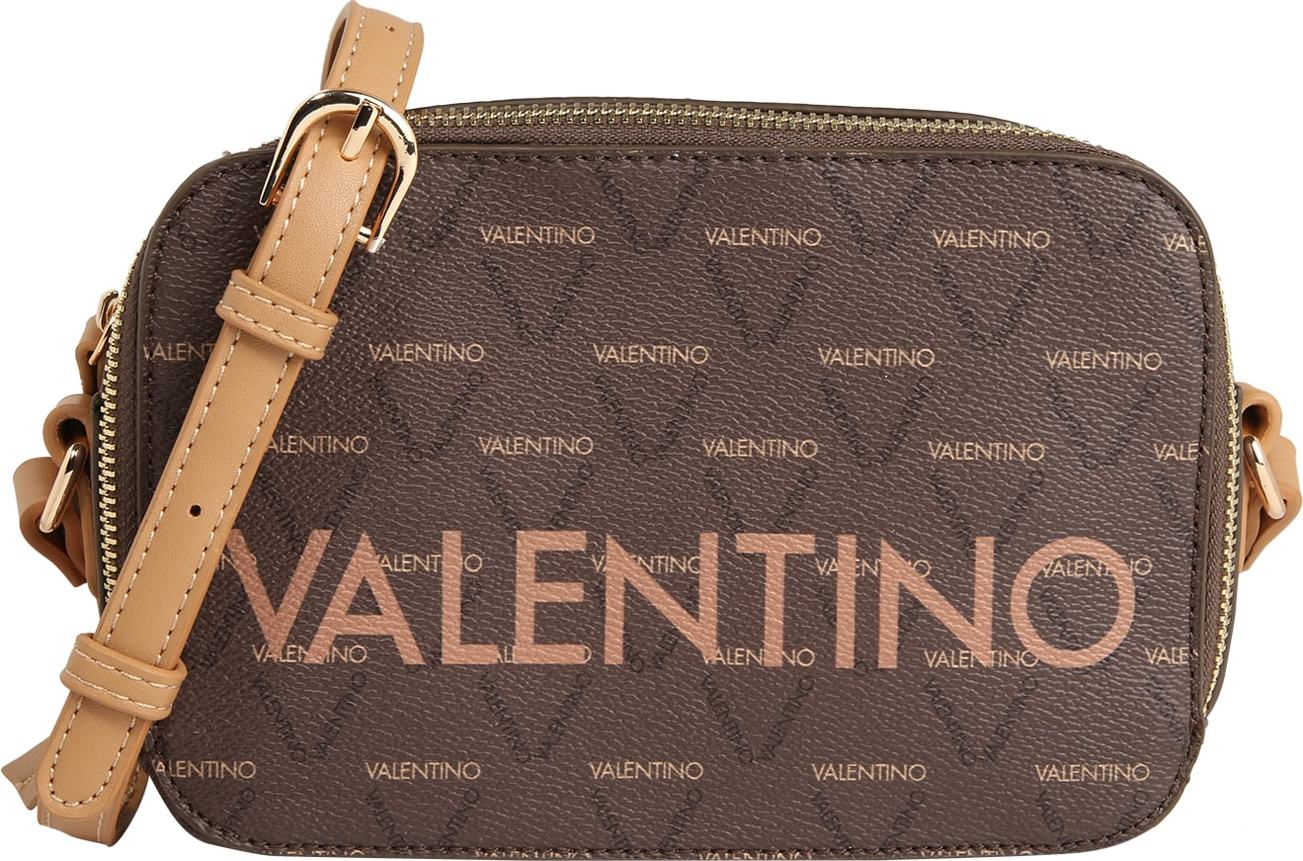 Valentino Bags Taška přes rameno 'Liuto' tmavě hnědá / černá / světle hnědá