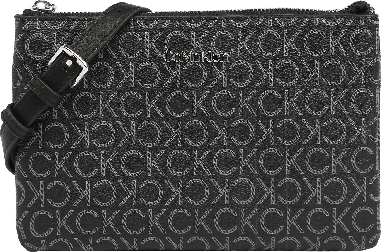 Calvin Klein Taška přes rameno černá / šedá
