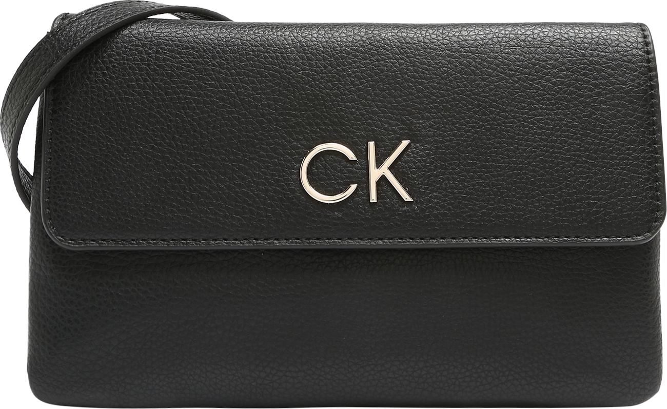 Calvin Klein Taška přes rameno 'RE-LOCK' černá / zlatá