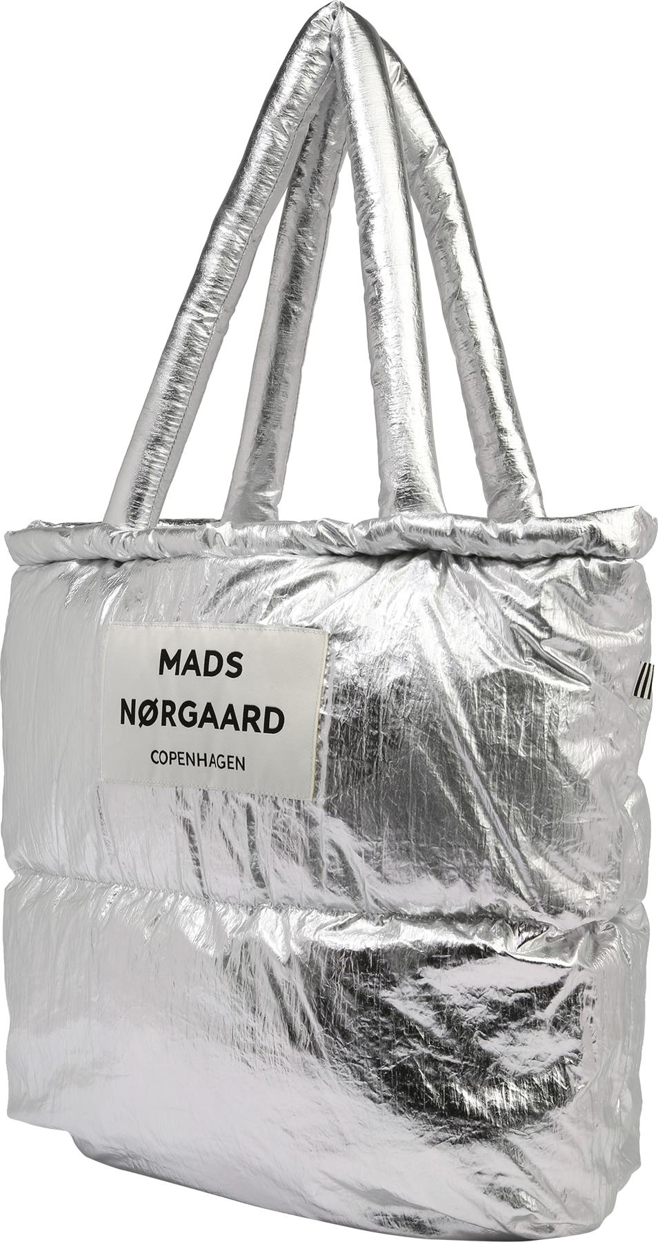 MADS NORGAARD COPENHAGEN Nákupní taška stříbrná