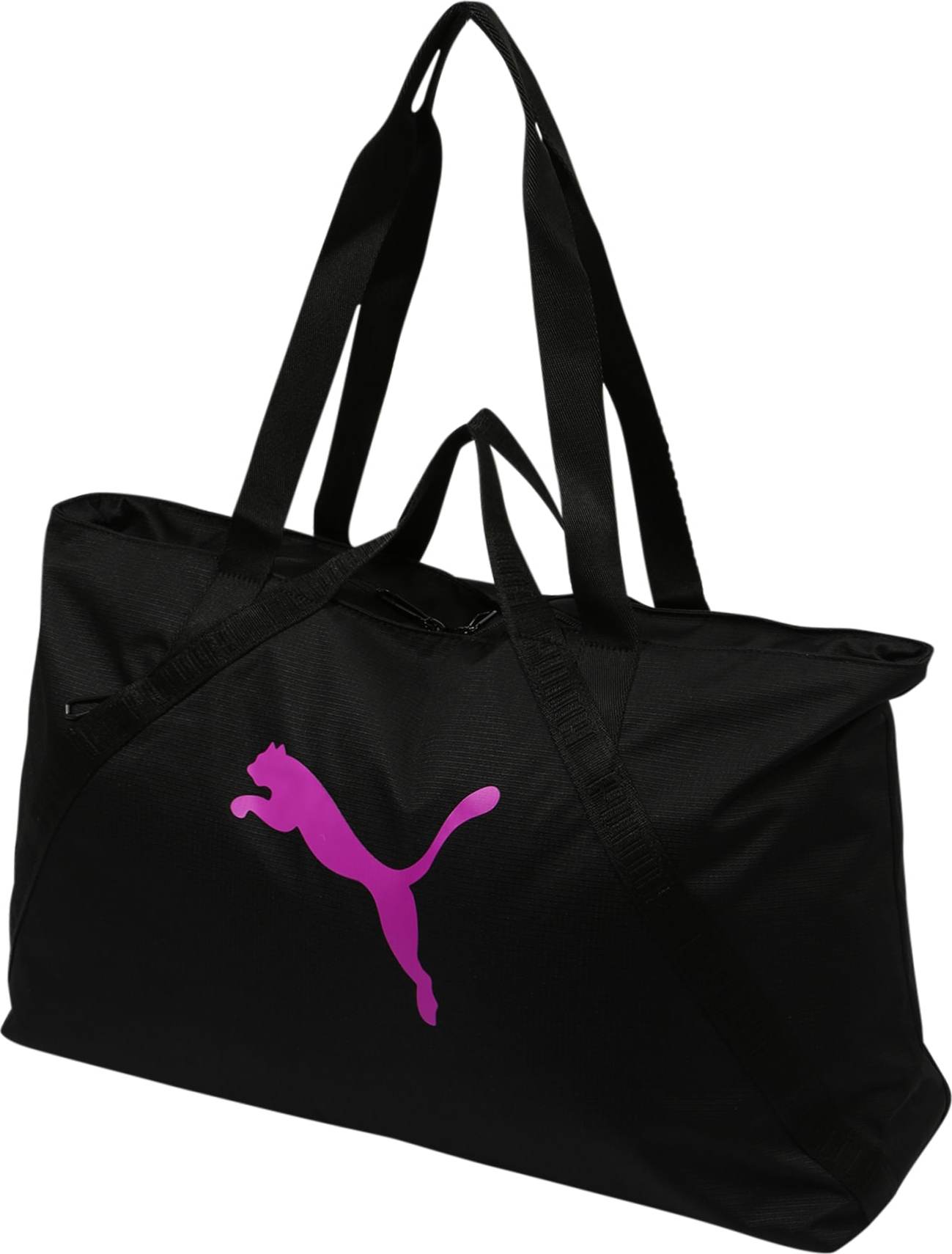 PUMA Sportovní taška 'AT ESS' černá / svítivě fialová