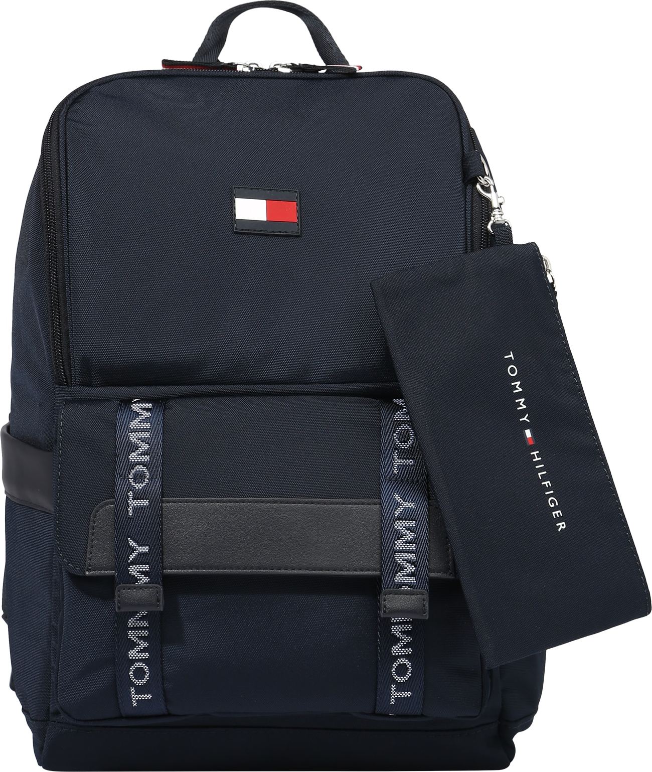 TOMMY HILFIGER Batoh tmavě modrá / bílá / červená