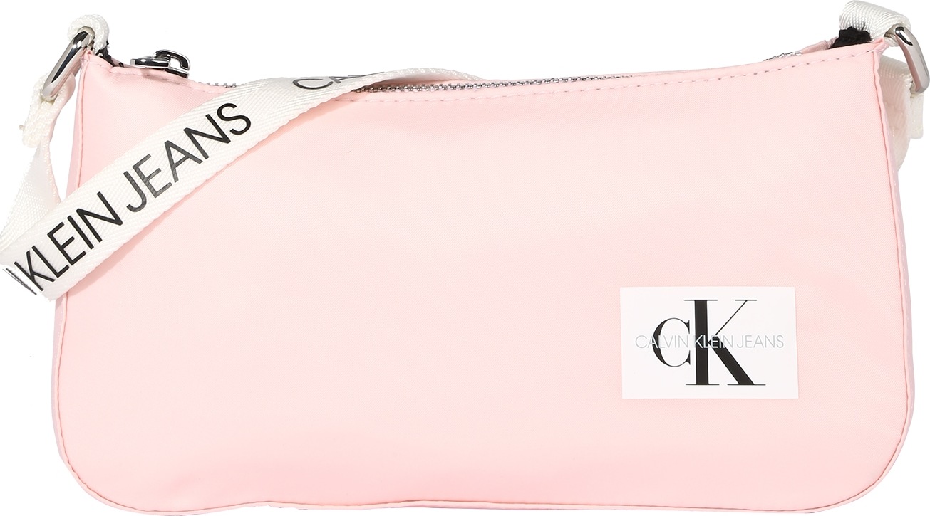Calvin Klein Jeans Taška bílá / černá / světle růžová