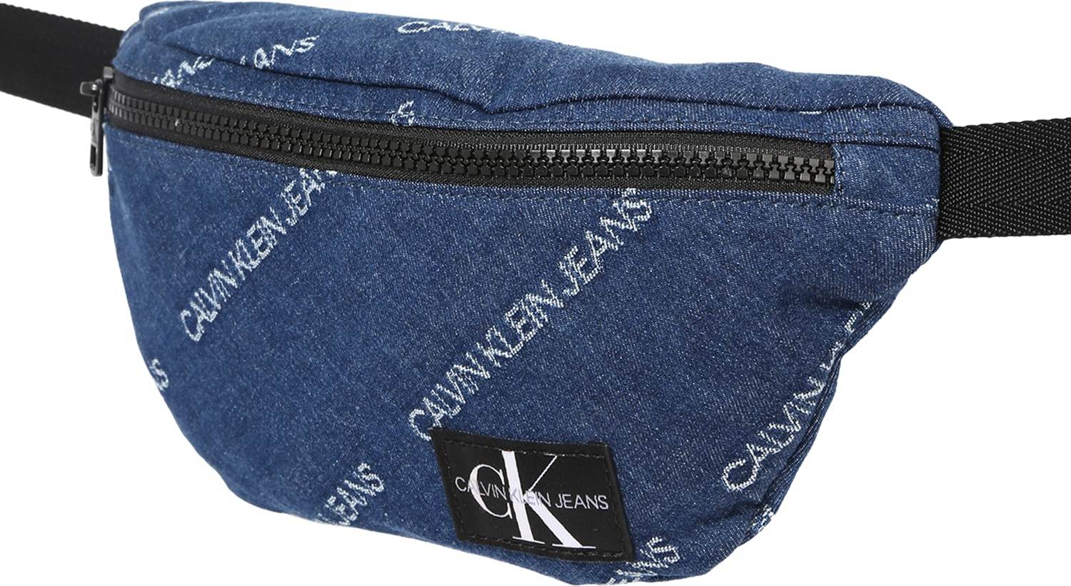 Calvin Klein Jeans Taška černá / bílá / modrá džínovina