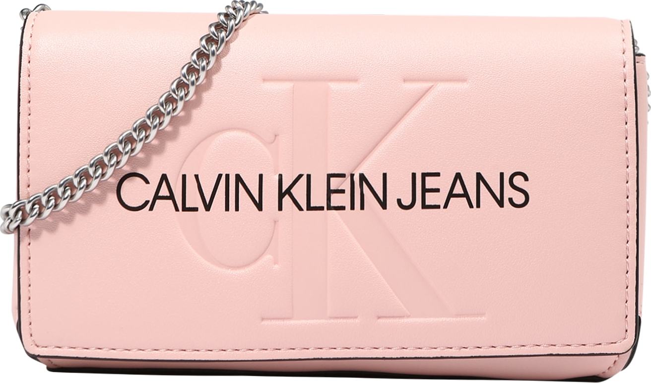 Calvin Klein Jeans Taška přes rameno růžová / černá