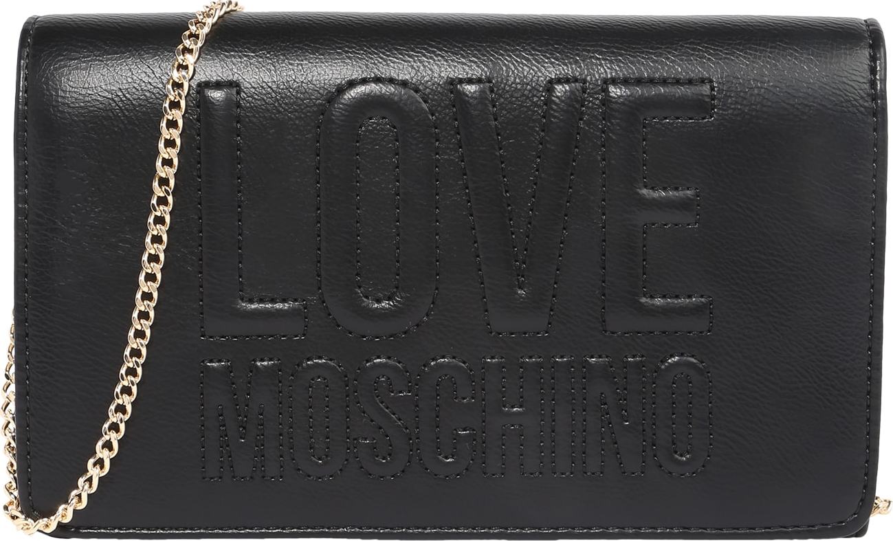 Love Moschino Taška přes rameno černá / zlatá