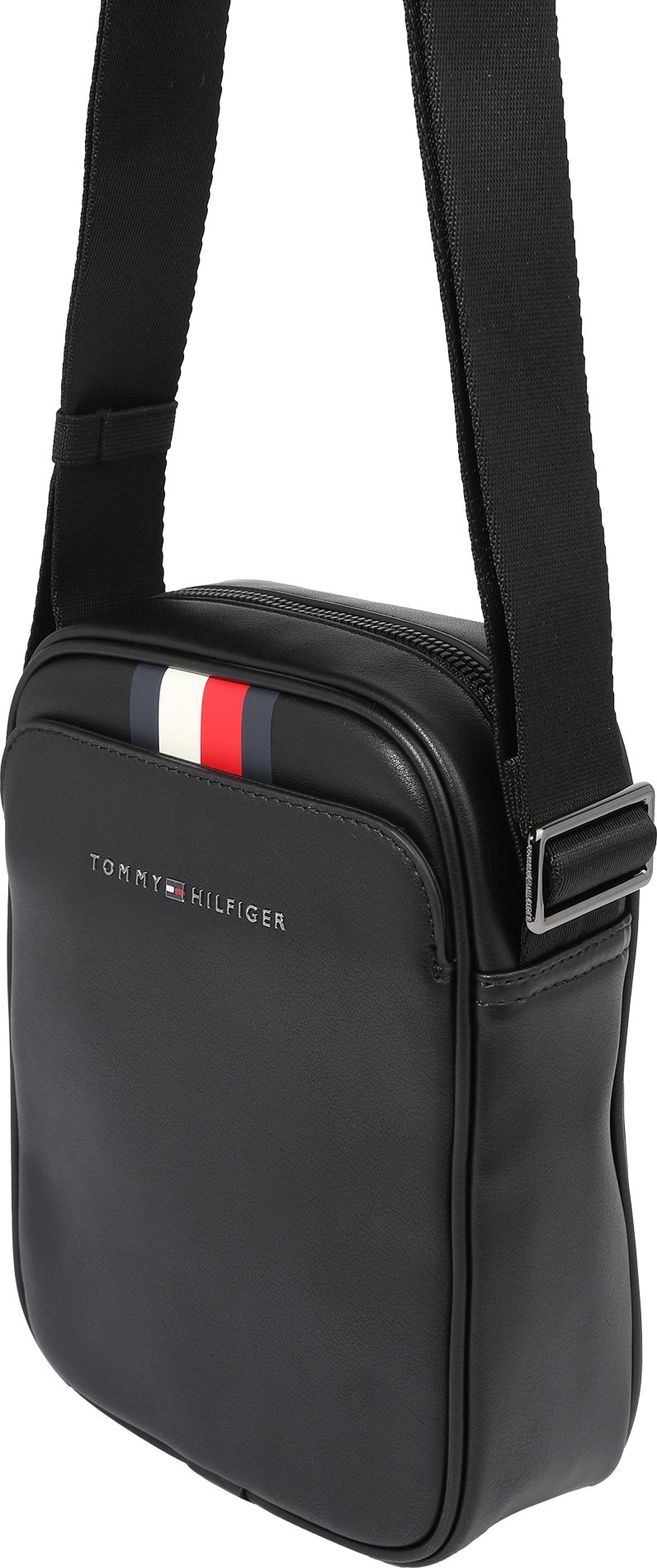 TOMMY HILFIGER Taška přes rameno černá / tmavě modrá / bílá / červená