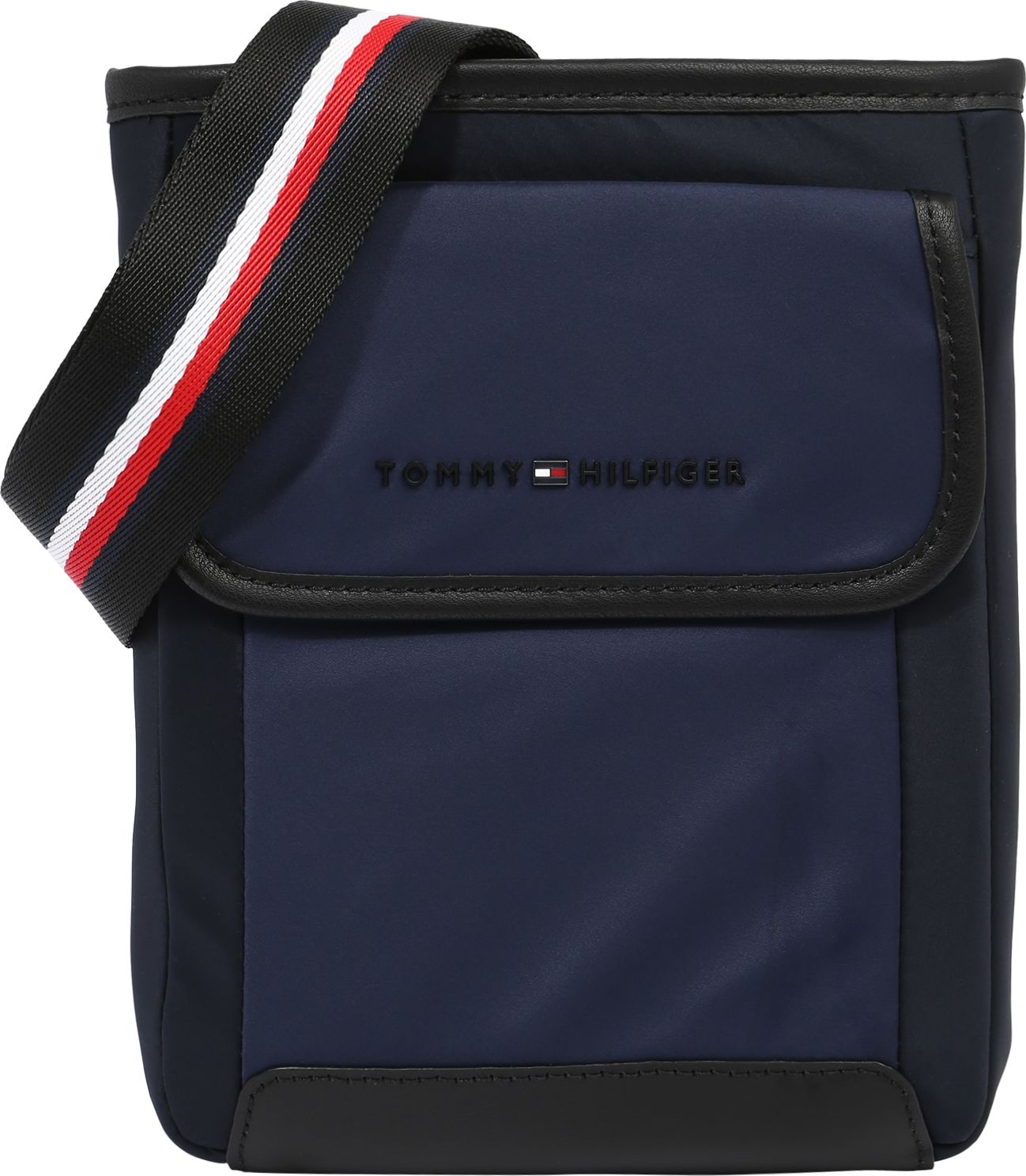 TOMMY HILFIGER Taška přes rameno námořnická modř / černá / bílá / ohnivá červená