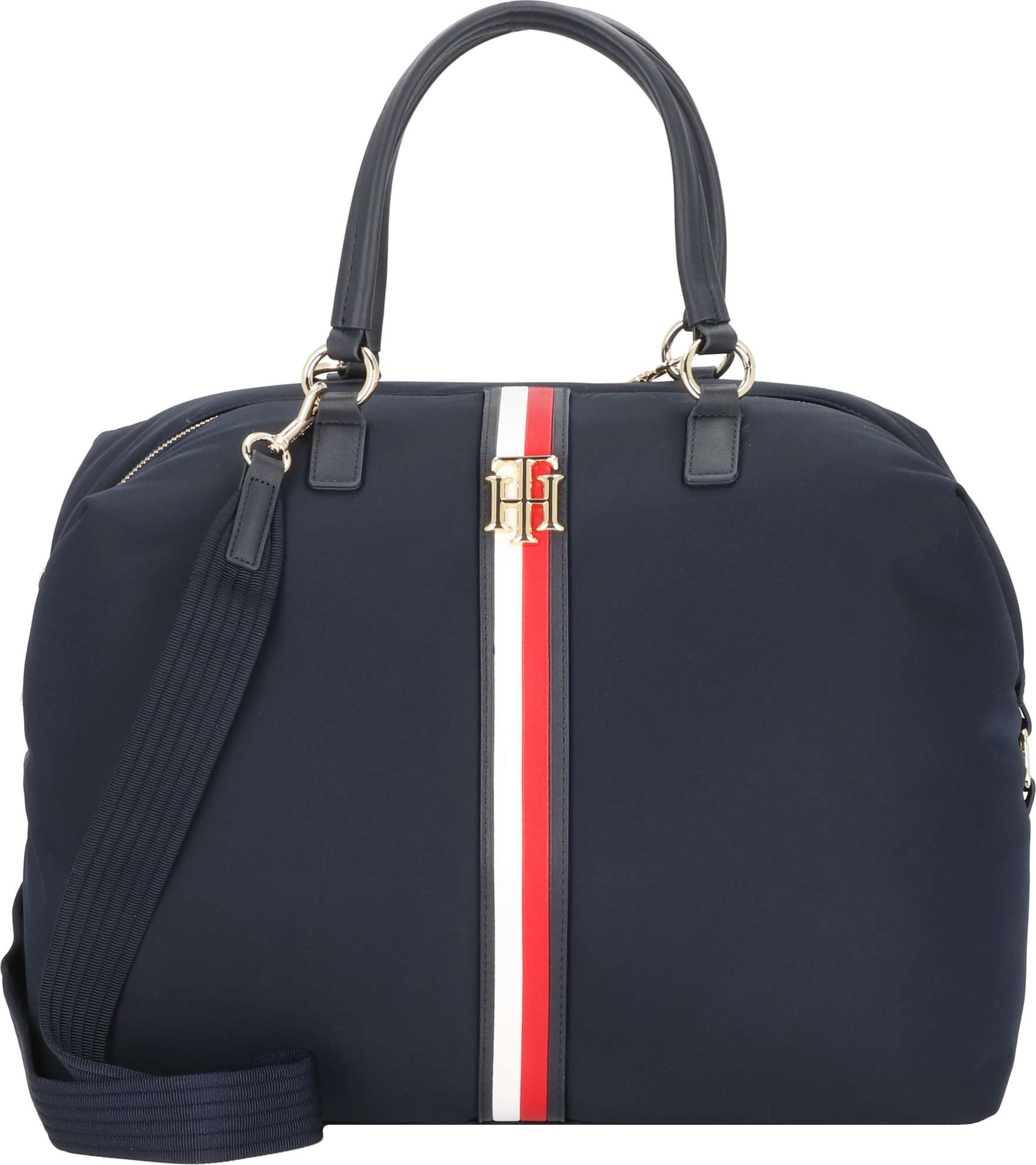 TOMMY HILFIGER Taška Weekender bílá / světle červená / noční modrá