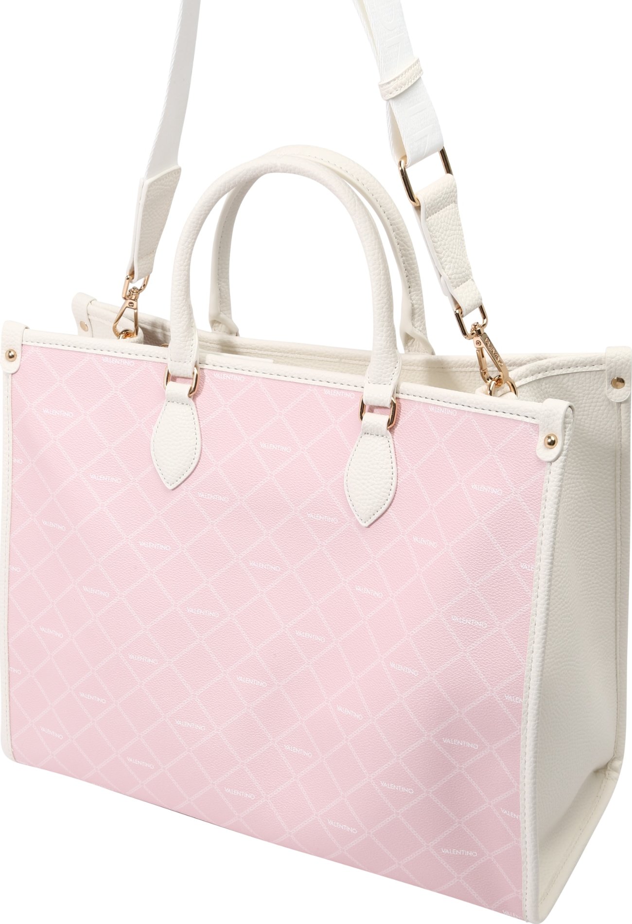 Valentino Bags Nákupní taška 'BAR' bílá / růžová