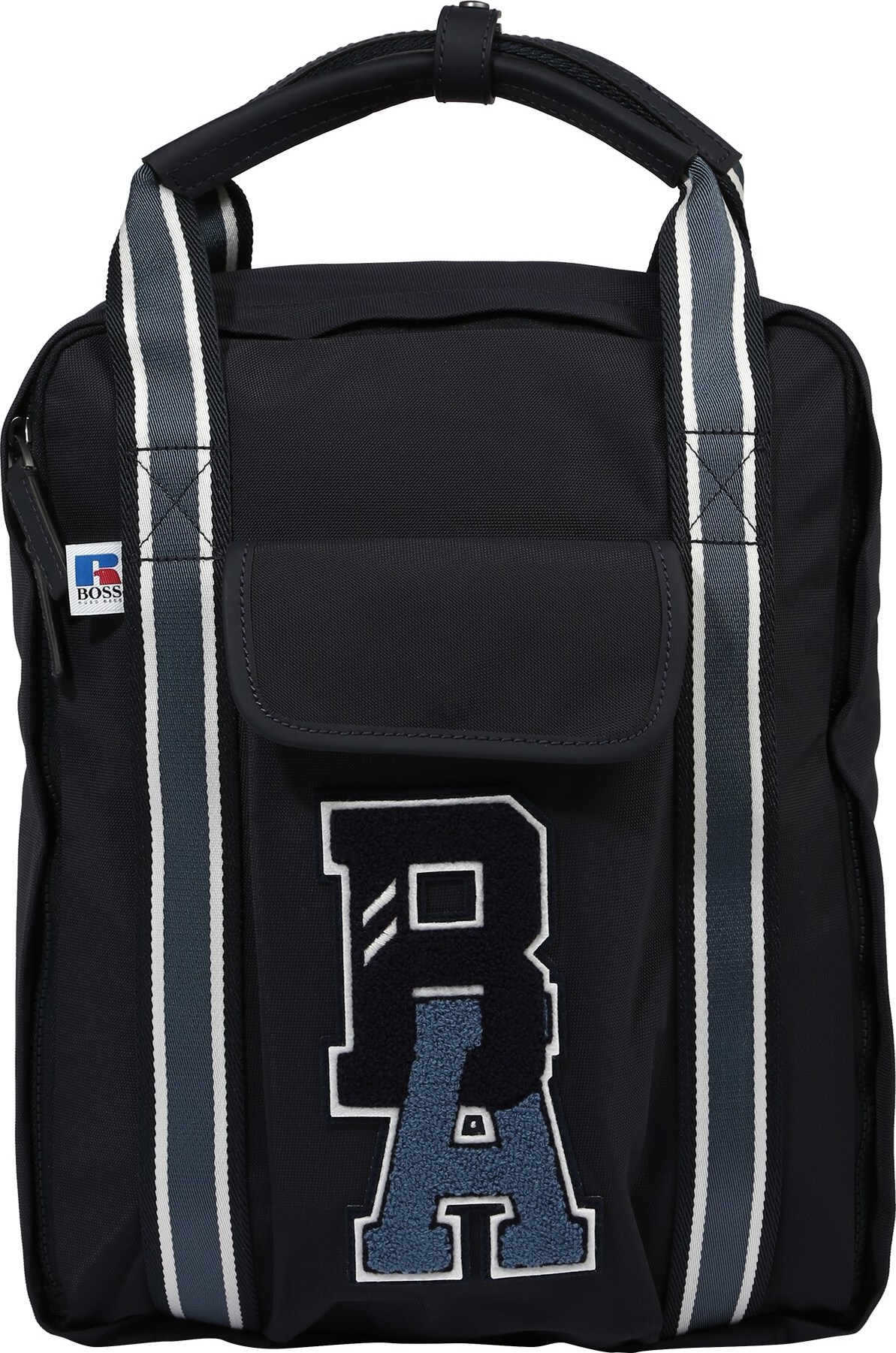 BOSS Rucksack 'Backpack squared x Russell Athletics' námořnická modř / kouřově modrá