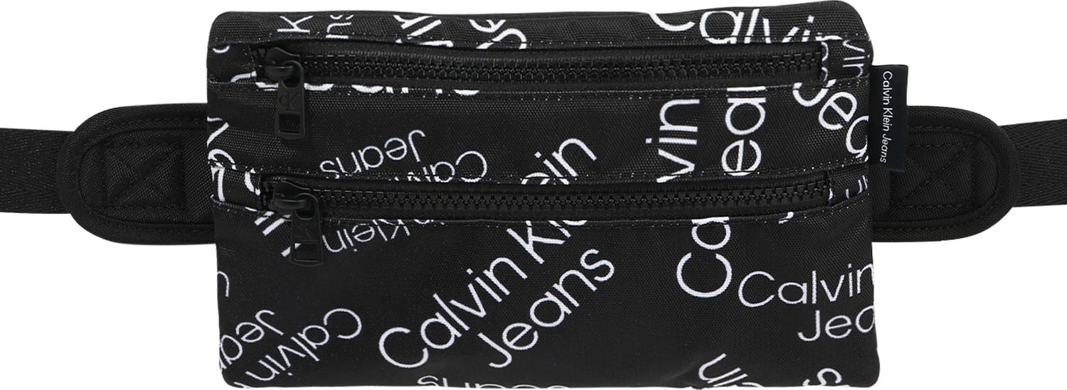 Calvin Klein Jeans Taška černá / bílá