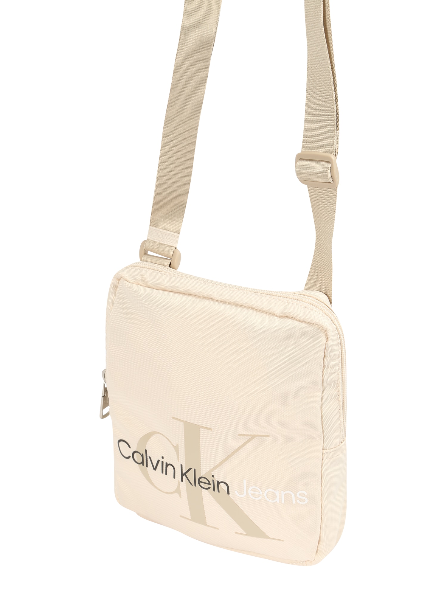 Calvin Klein Jeans Taška přes rameno béžová / šedá / bílá / tmavě béžová