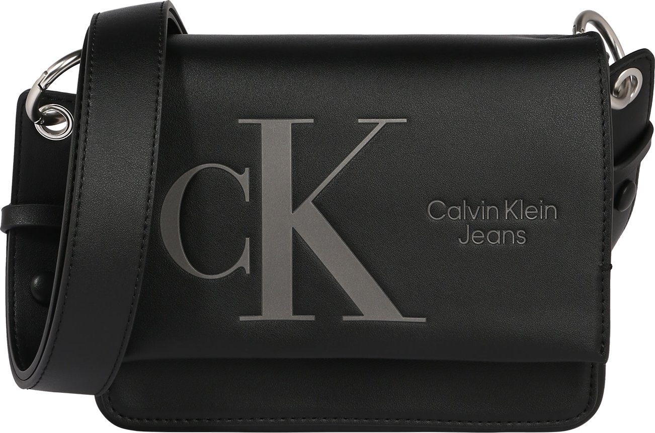 Calvin Klein Jeans Taška přes rameno černá / šedá