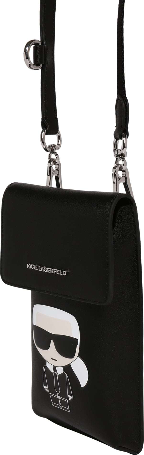 Karl Lagerfeld Taška přes rameno černá / bílá / světle béžová