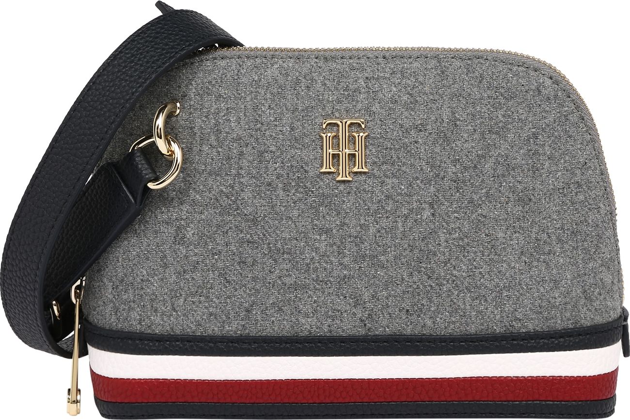 TOMMY HILFIGER Taška přes rameno červená / bílá / námořnická modř / šedý melír