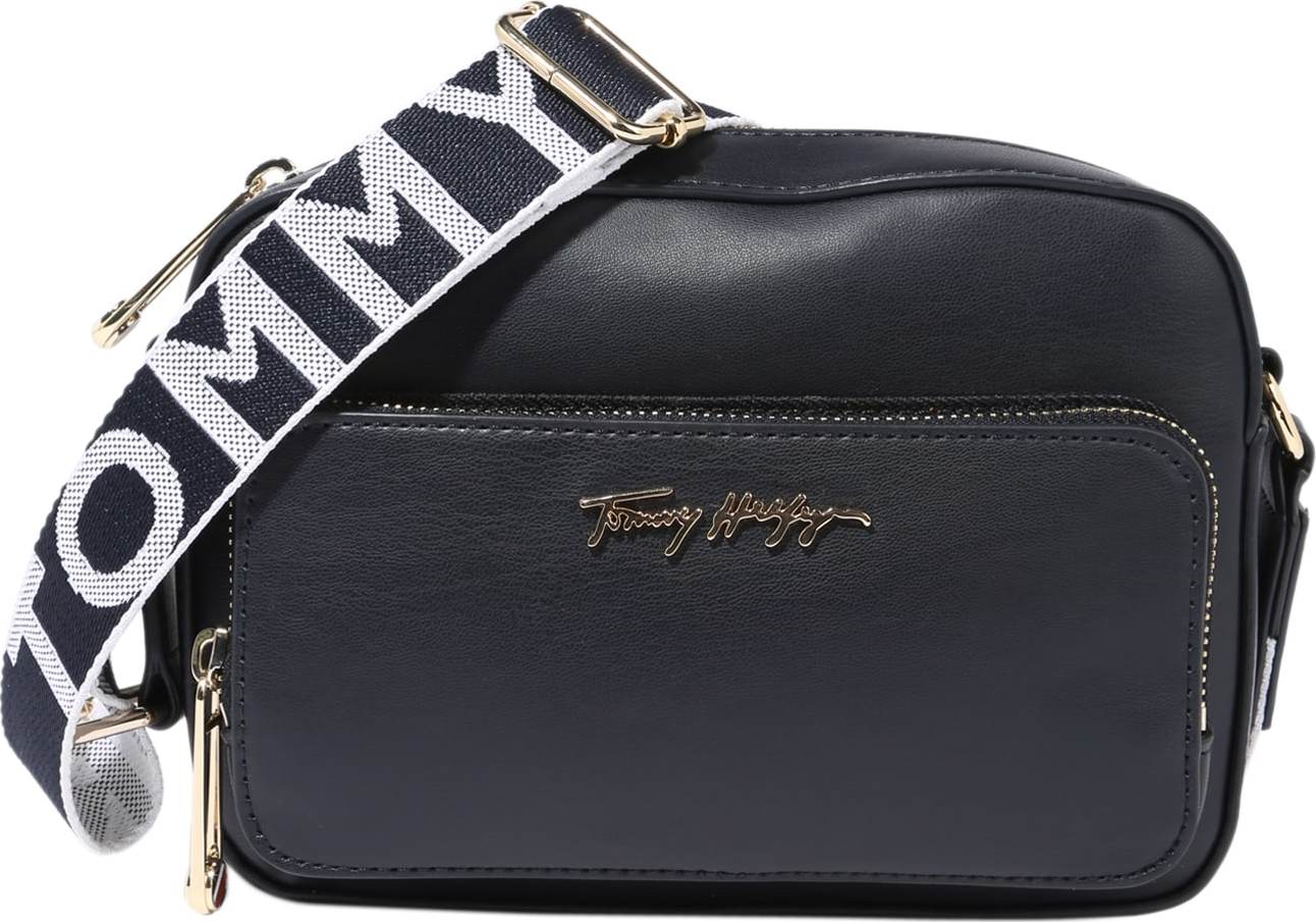 TOMMY HILFIGER Taška přes rameno marine modrá / bílá / zlatá