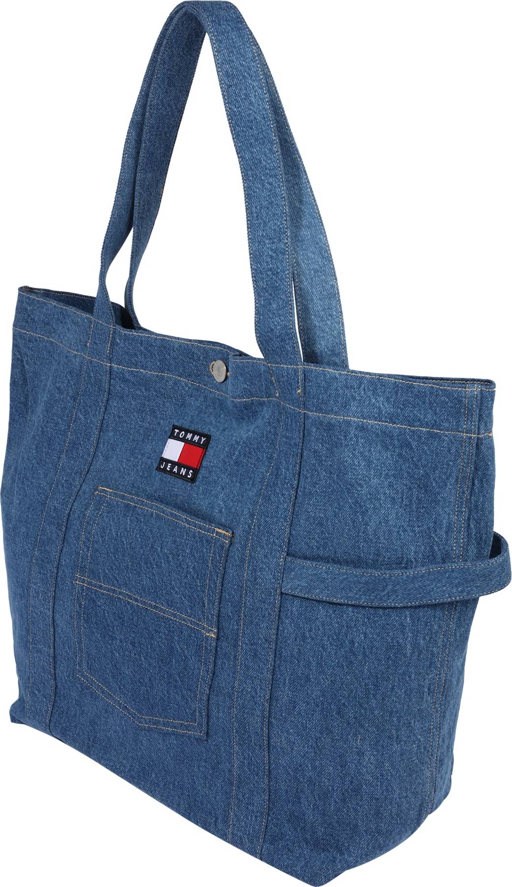 Tommy Jeans Nákupní taška modrá džínovina / tmavě modrá / bílá / červená