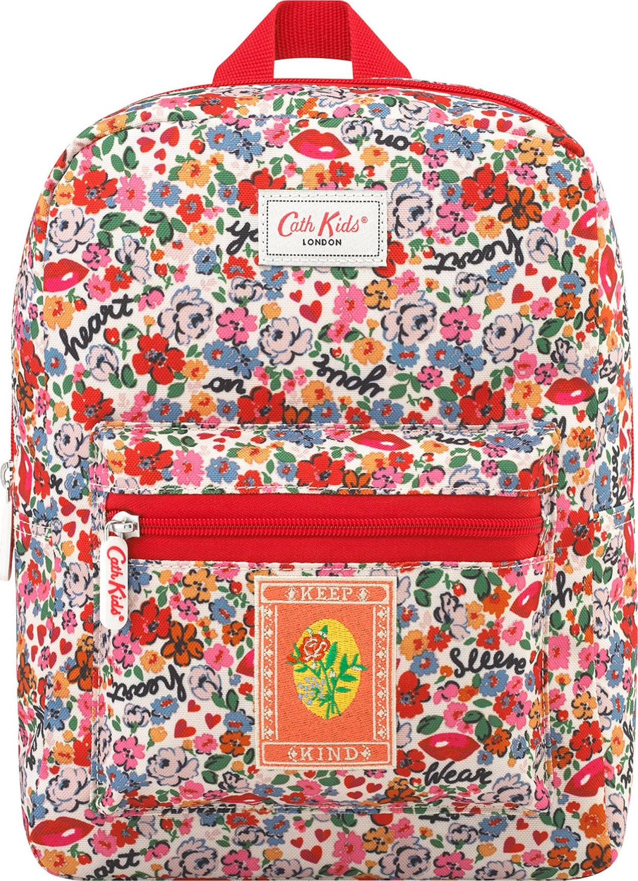 Cath Kidston Batoh 'Brave Soul' krémová / oranžově červená / černá / nebeská modř