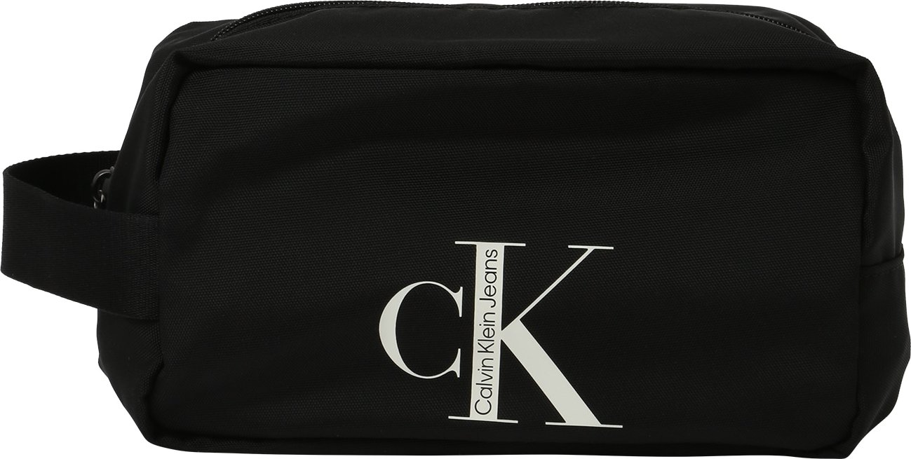 Calvin Klein Jeans Kosmetická taška černá / bílá