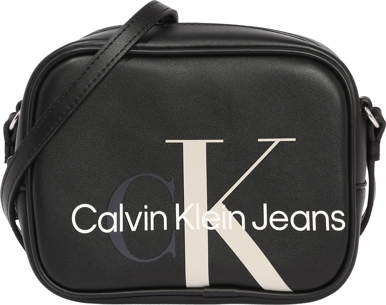 Calvin Klein Jeans Taška přes rameno černá / béžová / bílá / šedá