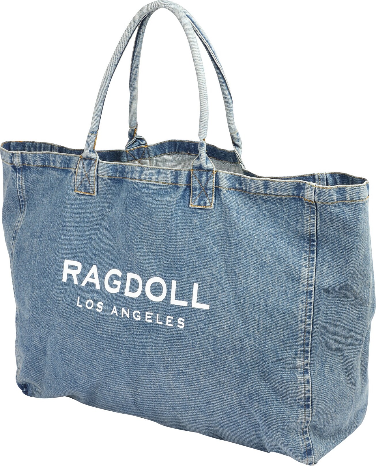 Ragdoll LA Nákupní taška bílá / modrá džínovina