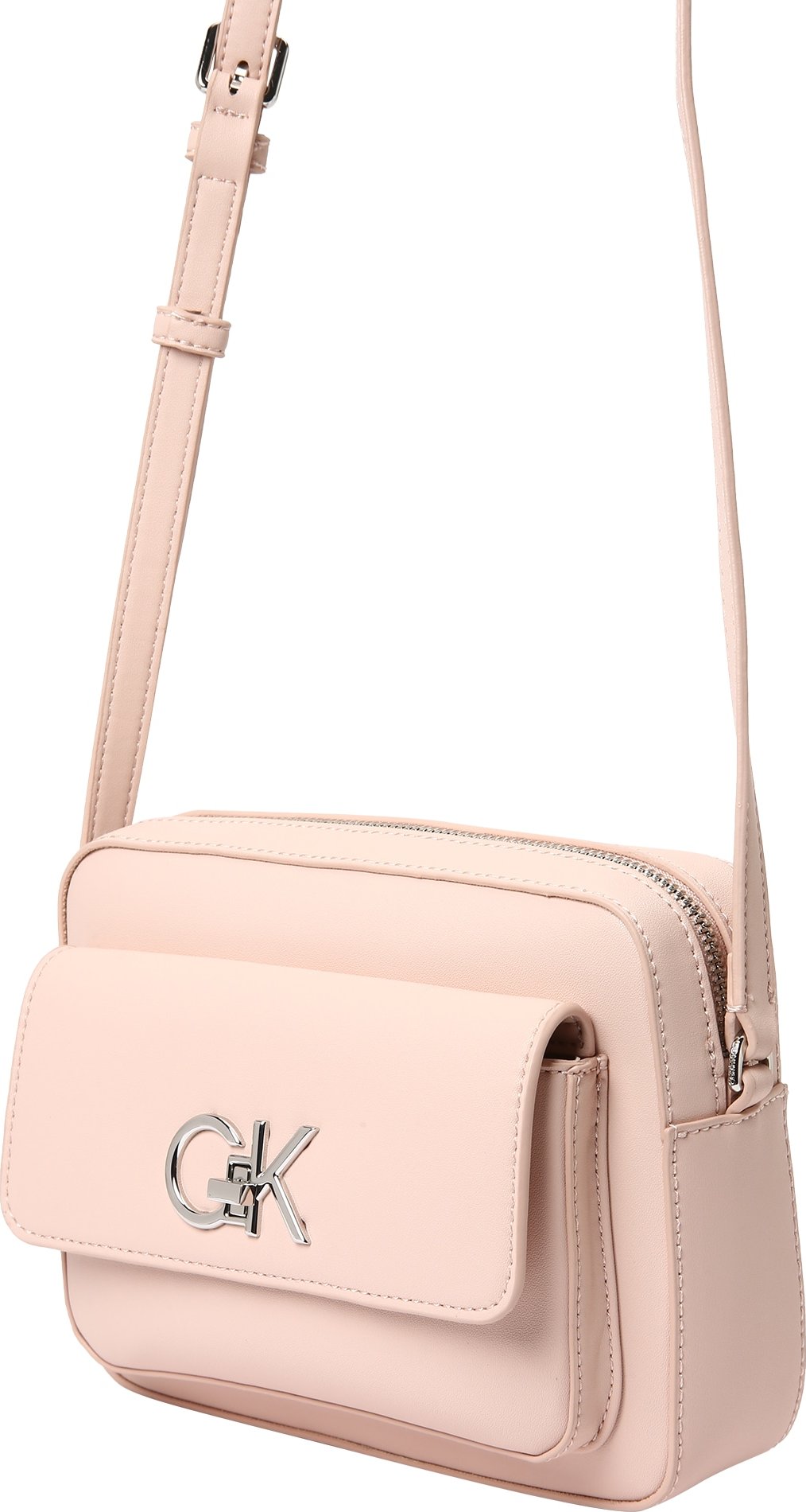 Calvin Klein Taška přes rameno světle růžová / stříbrná
