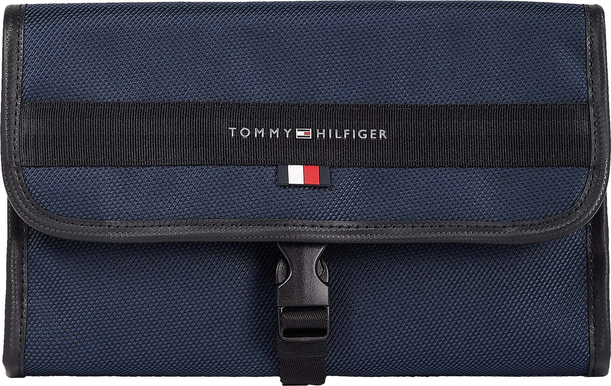 TOMMY HILFIGER Kosmetická taška černá / červená / bílá / námořnická modř / stříbrná