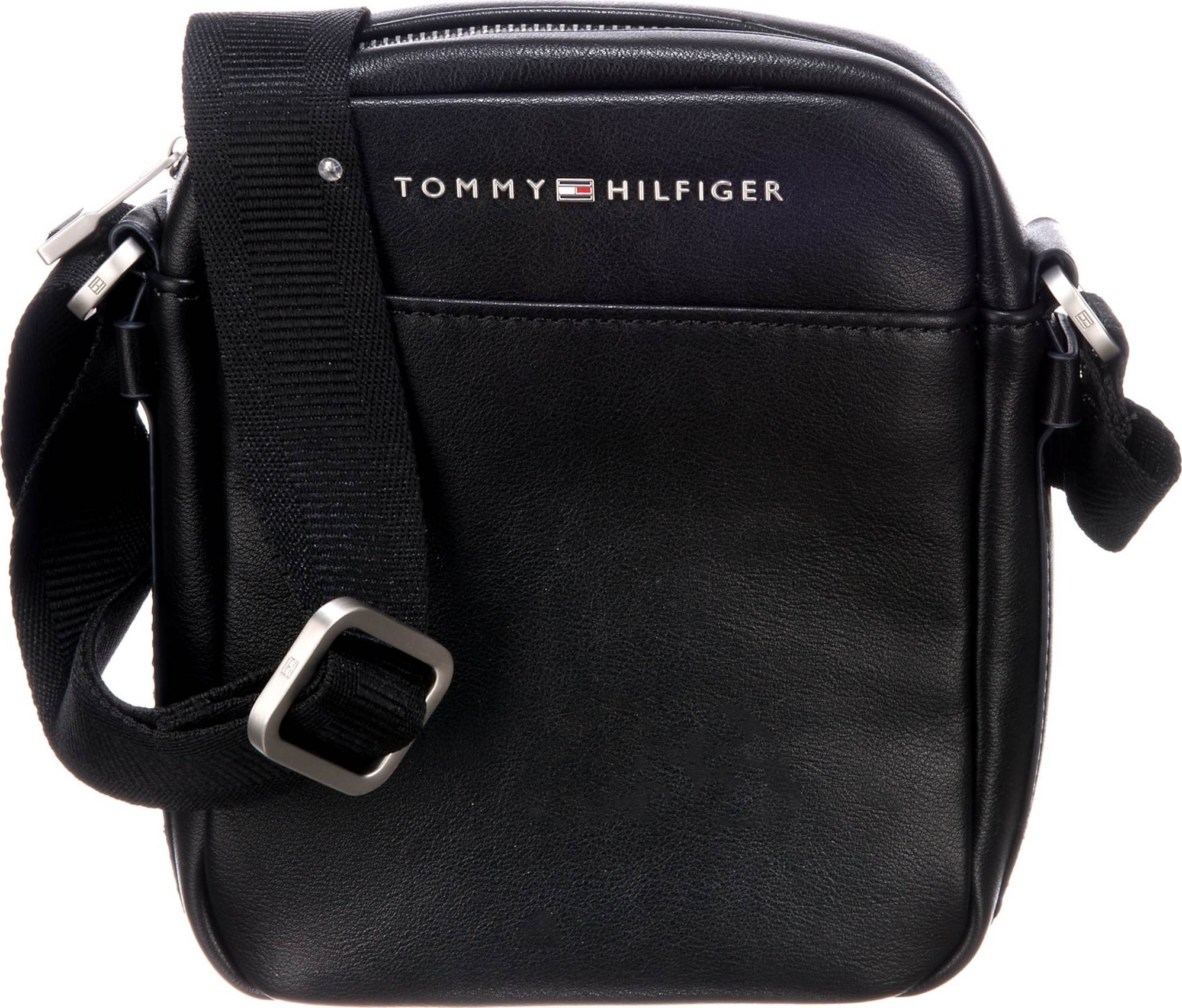 TOMMY HILFIGER Taška přes rameno černá / bílá