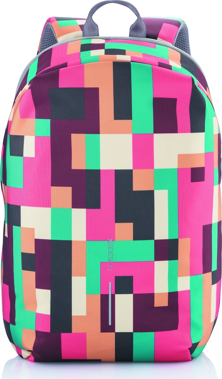 XD Design Batoh 'Bobby Soft Art' světle růžová / azurová modrá / velbloudí / bobule