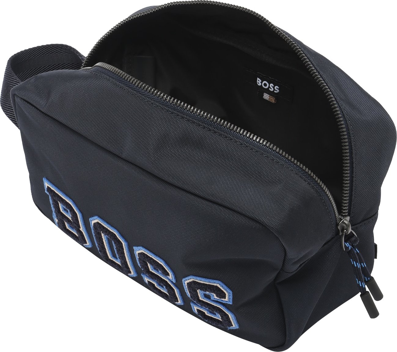 BOSS Black Kosmetická taška 'Catch 2.0' světlemodrá / tmavě modrá / bílá