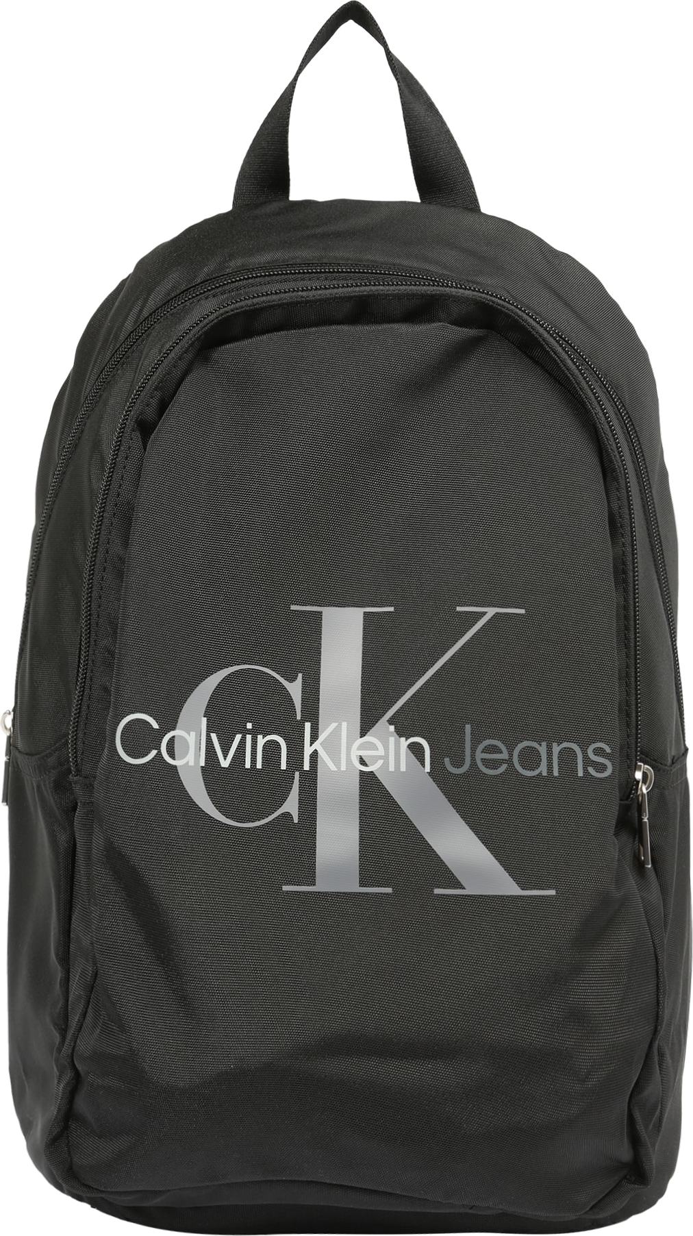 Calvin Klein Jeans Batoh černá / stříbrná / bílá