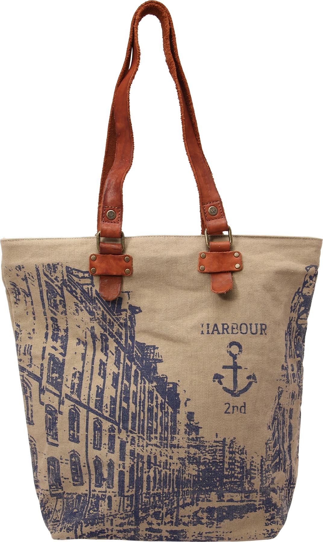 Harbour 2nd Nákupní taška 'Annen' námořnická modř / karamelová / pudrová