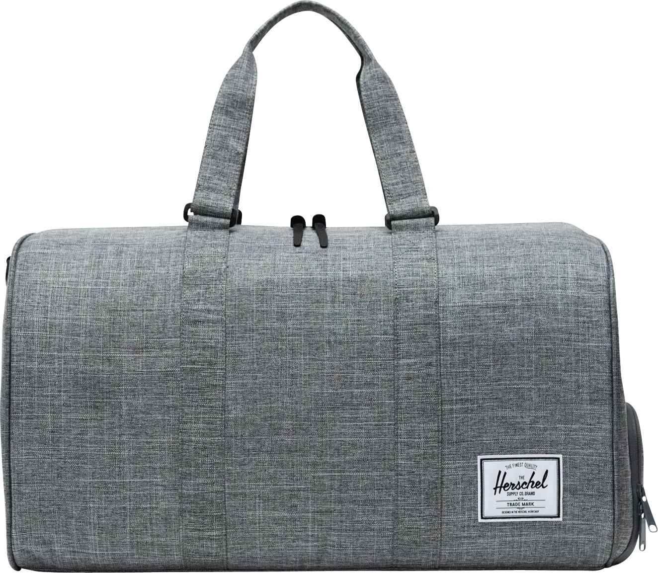 Herschel Cestovní taška 'Novel' šedý melír / černá / bílá