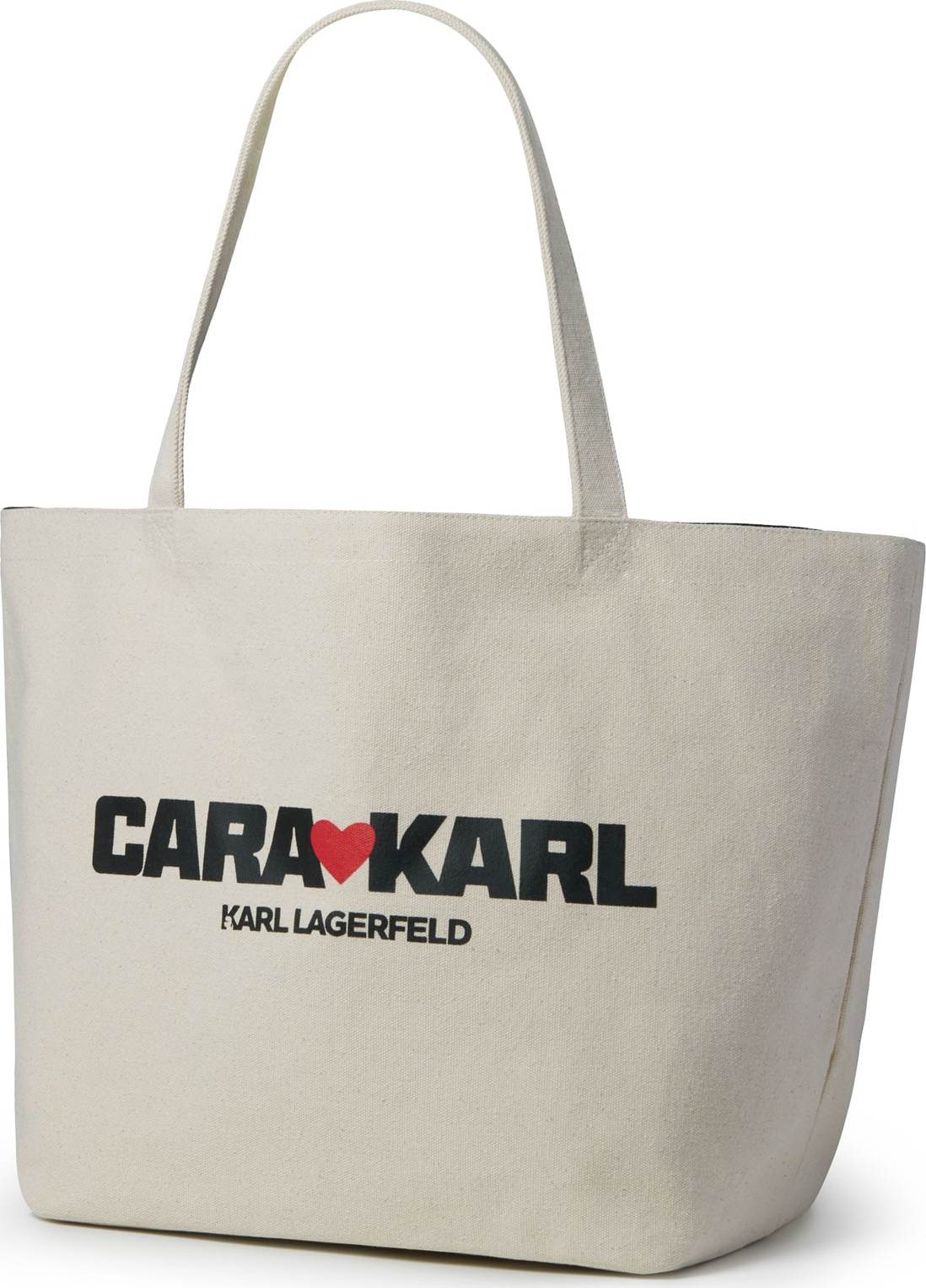 KARL LAGERFELD x CARA DELEVINGNE Nákupní taška béžová / červená / černá