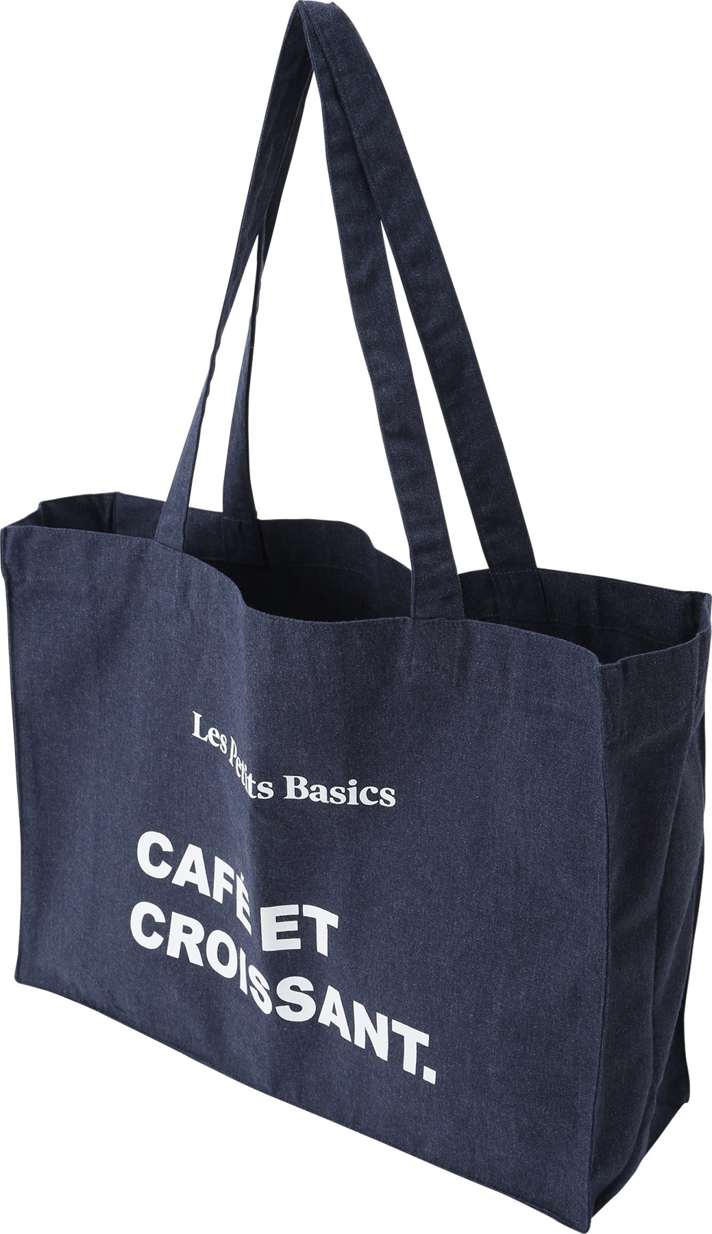 Les Petits Basics Nákupní taška tmavě modrá / bílá