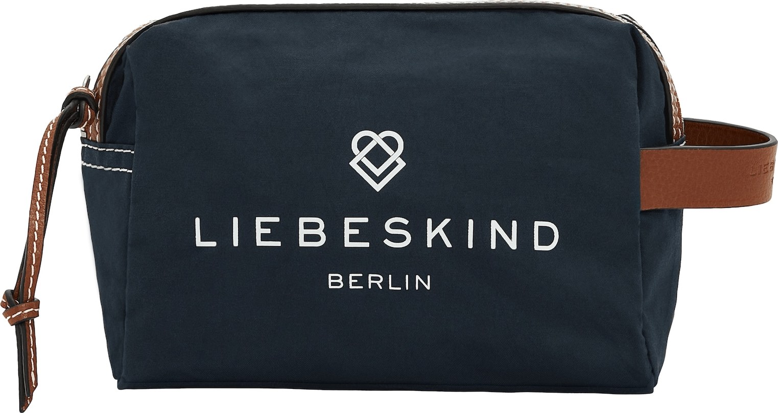 Liebeskind Berlin Toaletní taška kobaltová modř / rezavě hnědá / stříbrná / bílá