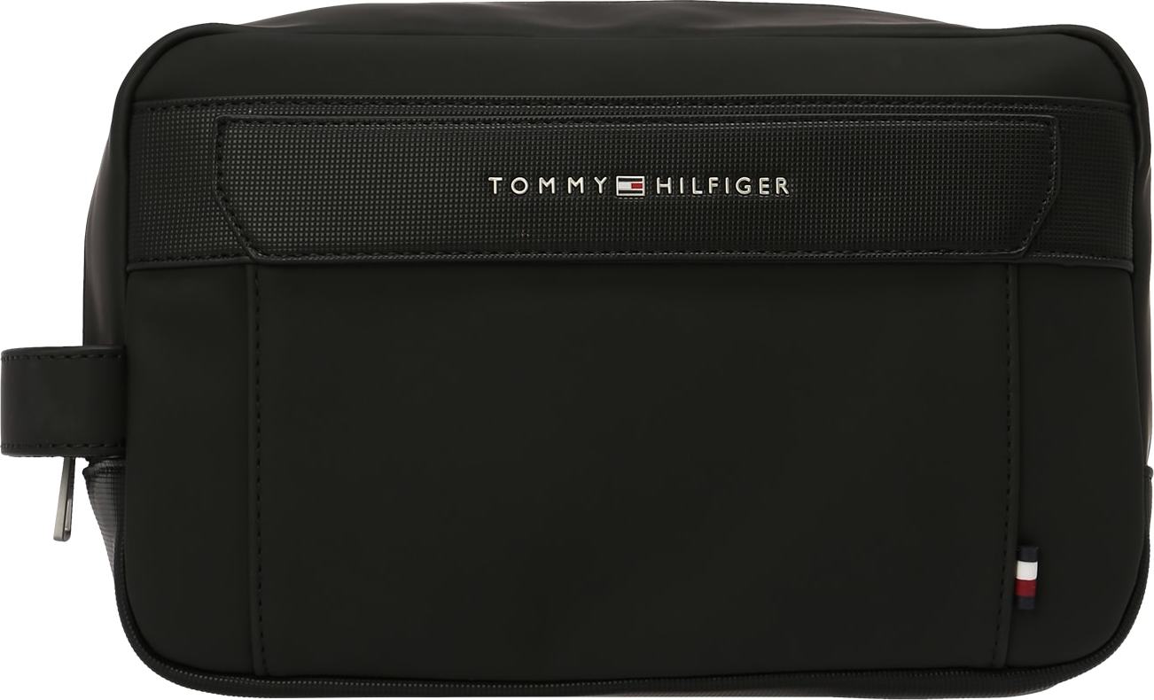 TOMMY HILFIGER Toaletní taška červená / černá / bílá