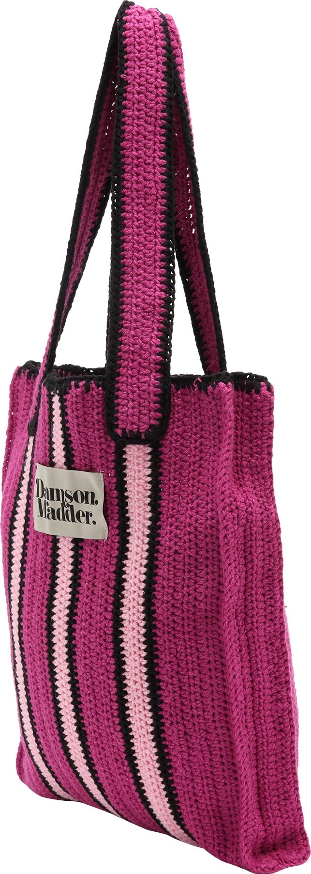 Damson Madder Nákupní taška světle růžová / červenofialová / černá